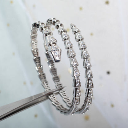 [Sprite Jewelry]SERPENTI BRACELET SILVER DIAMOND DOUBLE ROW