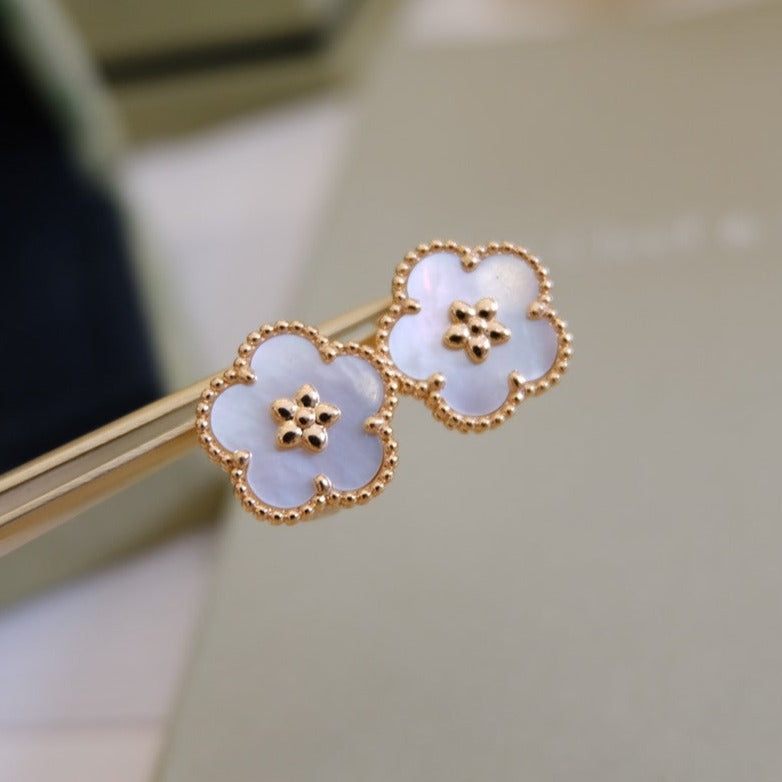 ¡®Sprite Jewelry¡¯LUCKY PINK GOLD WHITE MOP EARRINGS