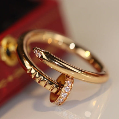 [Sprite Jewelry]Size 7 ring with real gold and diamonds
