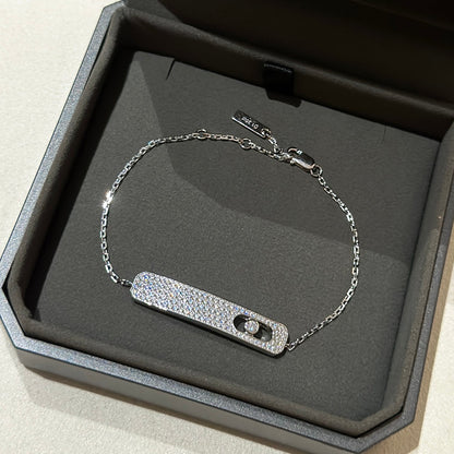 [Sprite Jewelry]MOVE CLASSIQUE DIAMOND PAVED BRACELET(Adjustable)