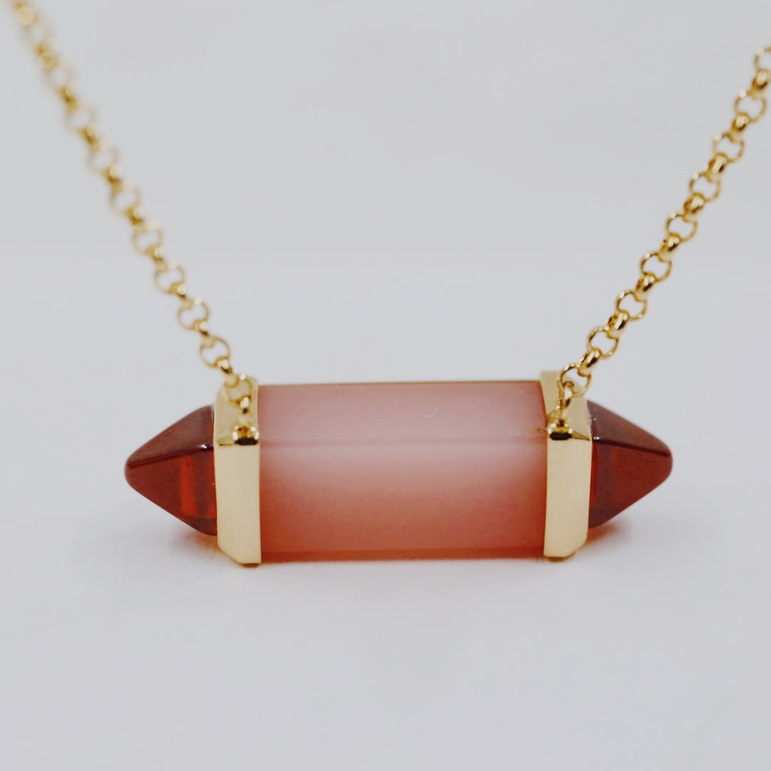 ¡®Sprite Jewelry¡¯Color Stone Bar Pendant Necklace