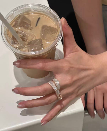 ¡®Sprite Jewelry¡¯NEW STYLE FULL CIRCLE DOUBLE DIAMOND RING