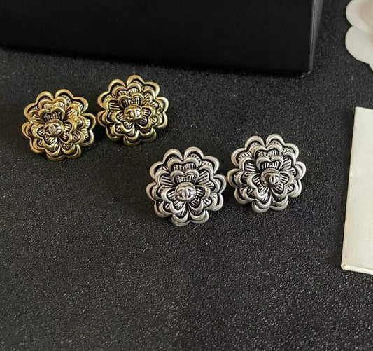 [Sprite Jewelry]Vintage Camellia Earrings