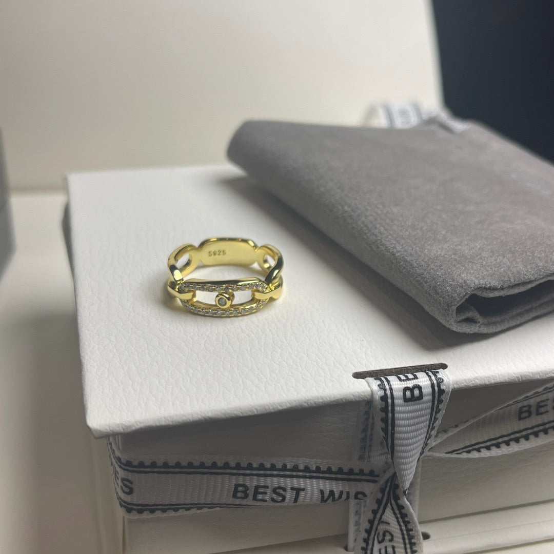 [Sprite Jewelry]Sliding Single Diamond Ring