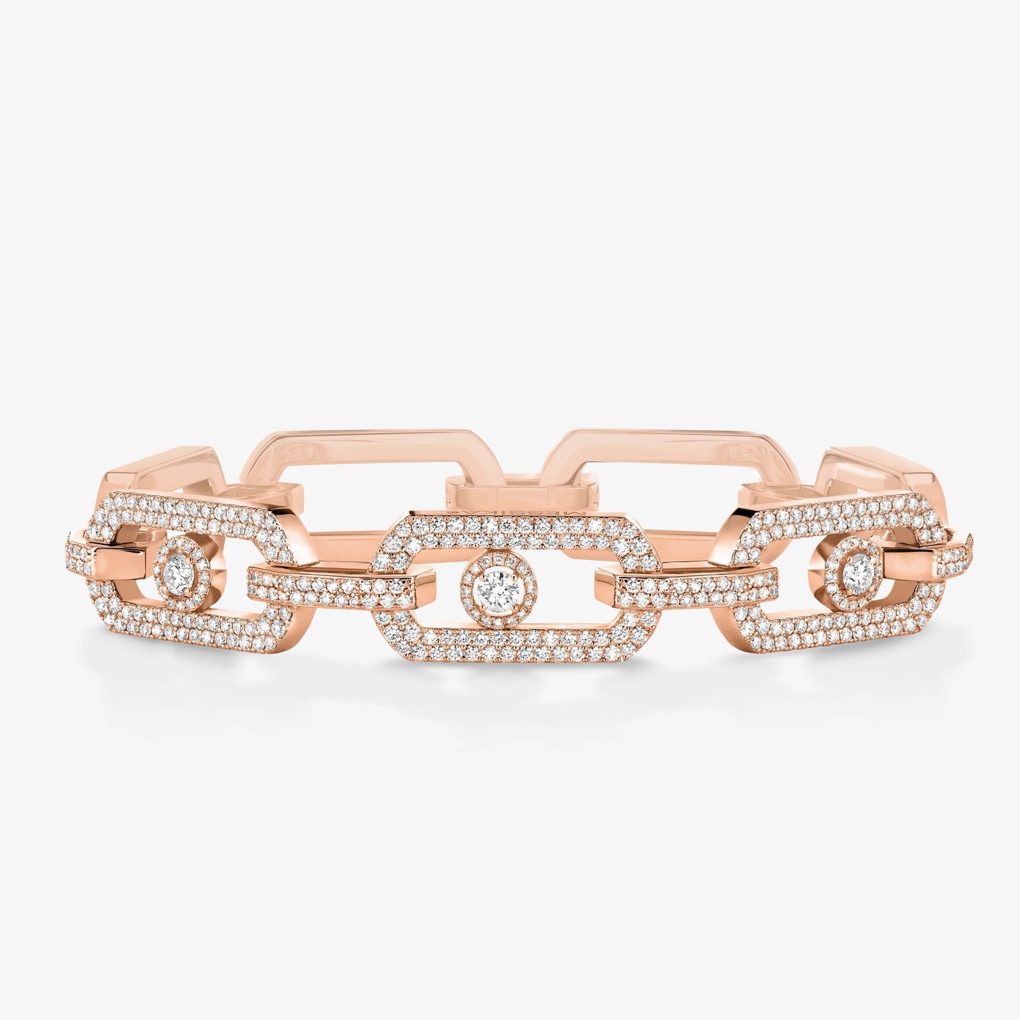 [Sprite Jewelry]Large Full Diamond Unisex Sliding Bracelet with Moissanite