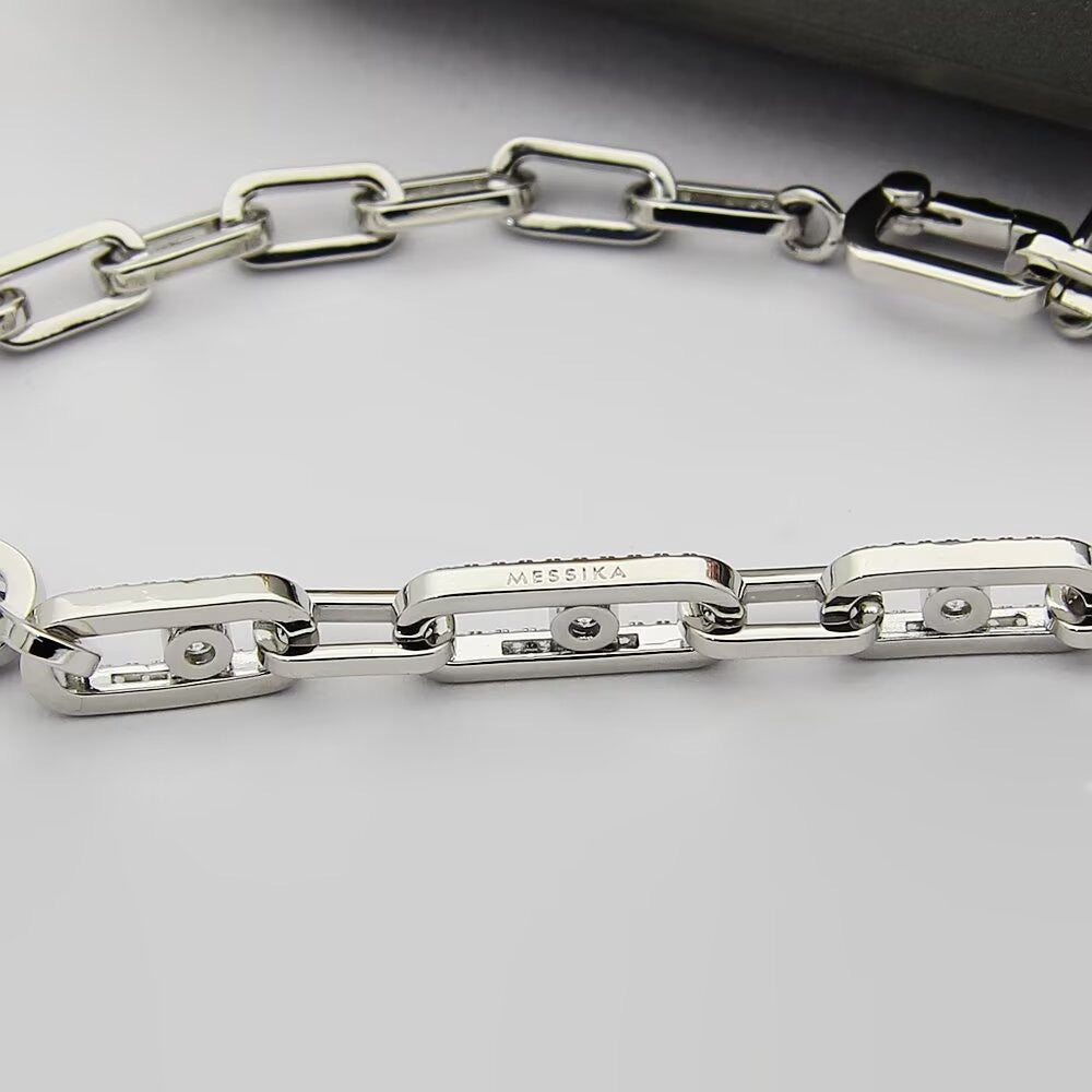 [Sprite Jewelry]Move Link Pave Diamond Necklace