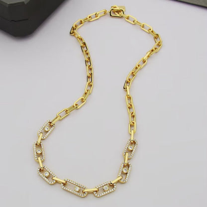 [Sprite Jewelry]Move Link Pave Diamond Necklace