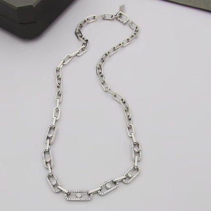[Sprite Jewelry]Move Link Pave Diamond Necklace