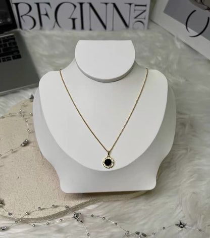 [Sprite Jewelry] T  Round Double-Sided Mother-of-Pearl Necklace