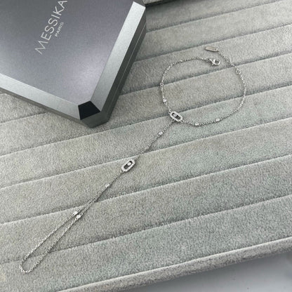 [Sprite Jewelry] Flexible Arm Chain Bracelet with Sliding Diamonds