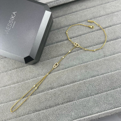 [Sprite Jewelry] Flexible Arm Chain Bracelet with Sliding Diamonds