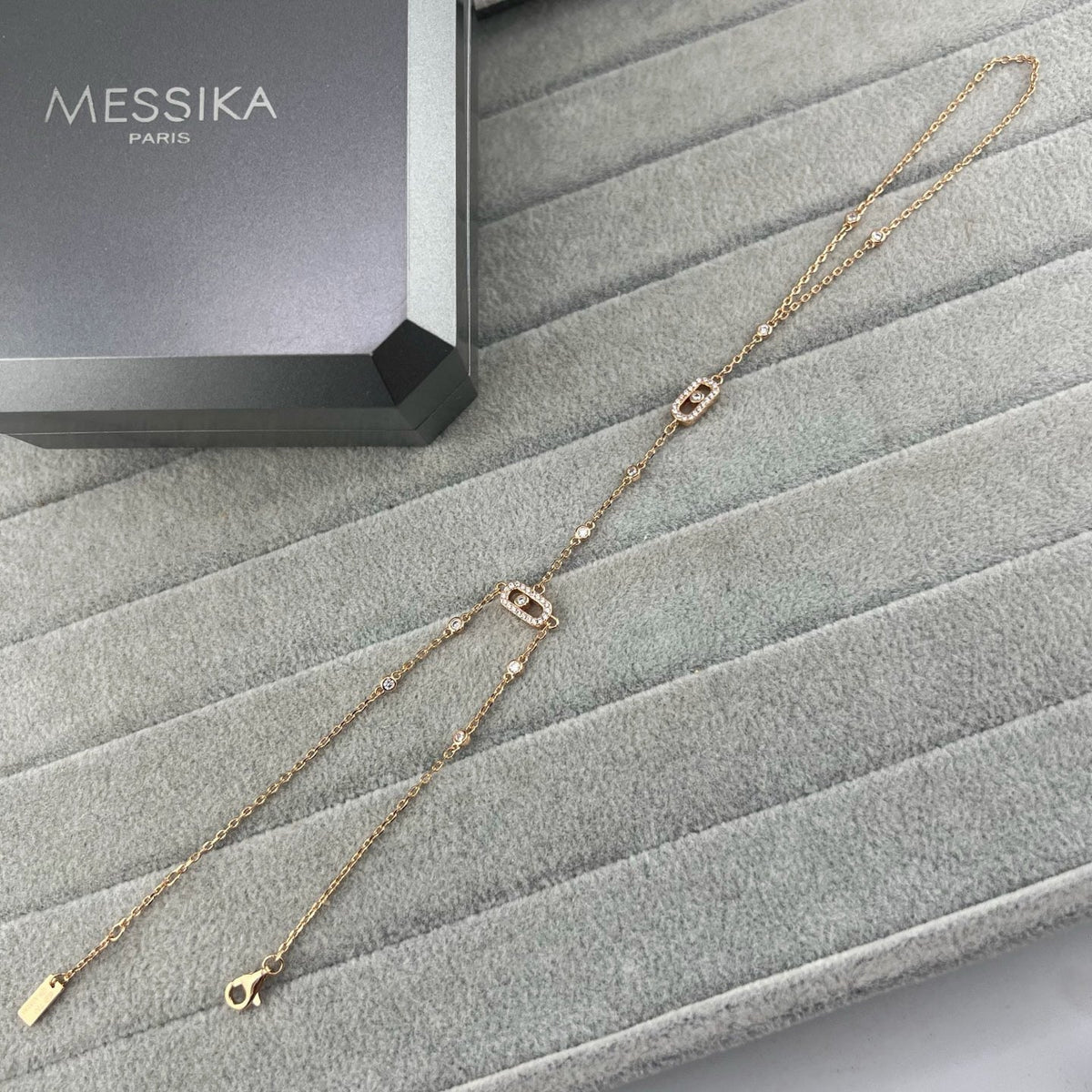 [Sprite Jewelry] Flexible Arm Chain Bracelet with Sliding Diamonds