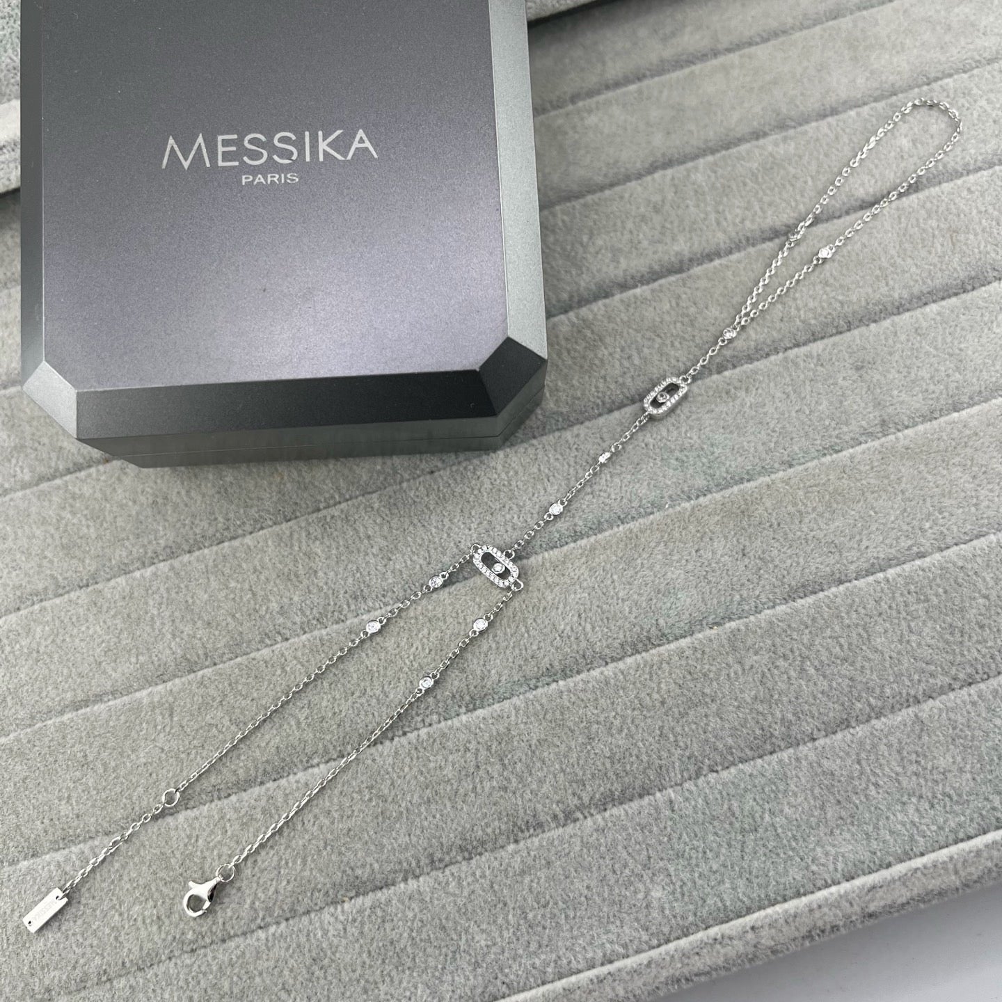 [Sprite Jewelry] Flexible Arm Chain Bracelet with Sliding Diamonds