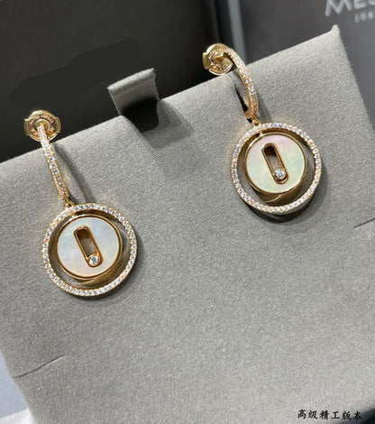 [Sprite Jewelry]Lucky Move Mother‑of‑Pearl Earrings