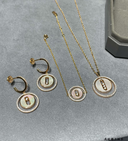 [Sprite Jewelry]Lucky Move Mother‑of‑Pearl Earrings