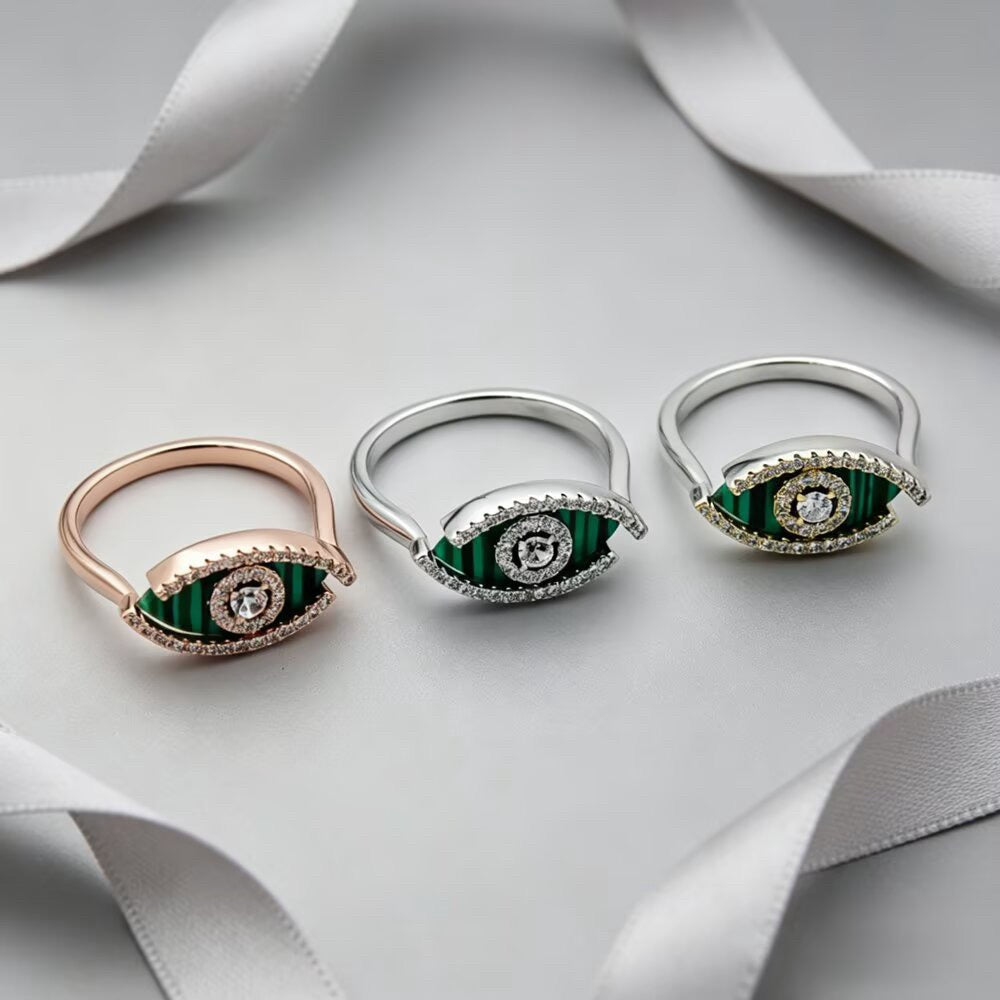 [Sprite Jewelry]Lucky Eye Malachite Ring