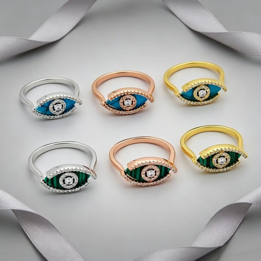 [Sprite Jewelry]Lucky Eye Malachite Ring