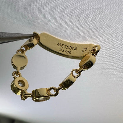 [Sprite Jewelry]Move Link Chain Ring with Two Moving Diamonds