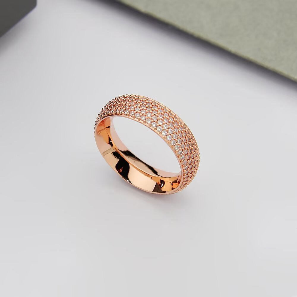 [Sprite Jewelry]Fiery Full Pavé Diamond Wide Band Ring,