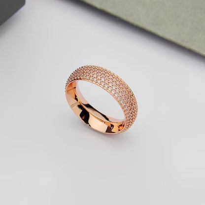 [Sprite Jewelry]Fiery Full Pavé Diamond Wide Band Ring,