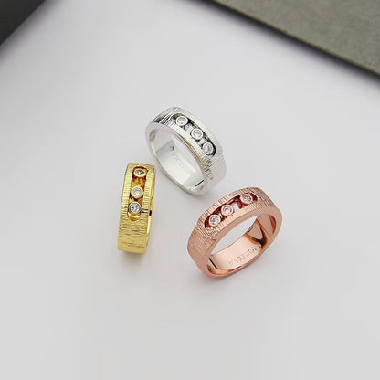 [Sprite Jewelry]Move Wide 3 Moving Diamond Men's Ring