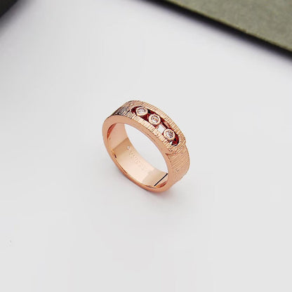 [Sprite Jewelry]Move Wide 3 Moving Diamond Men's Ring