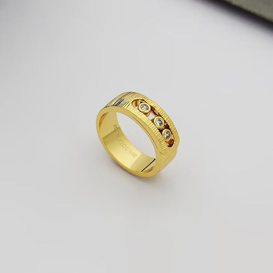 [Sprite Jewelry]Move Wide 3 Moving Diamond Men's Ring