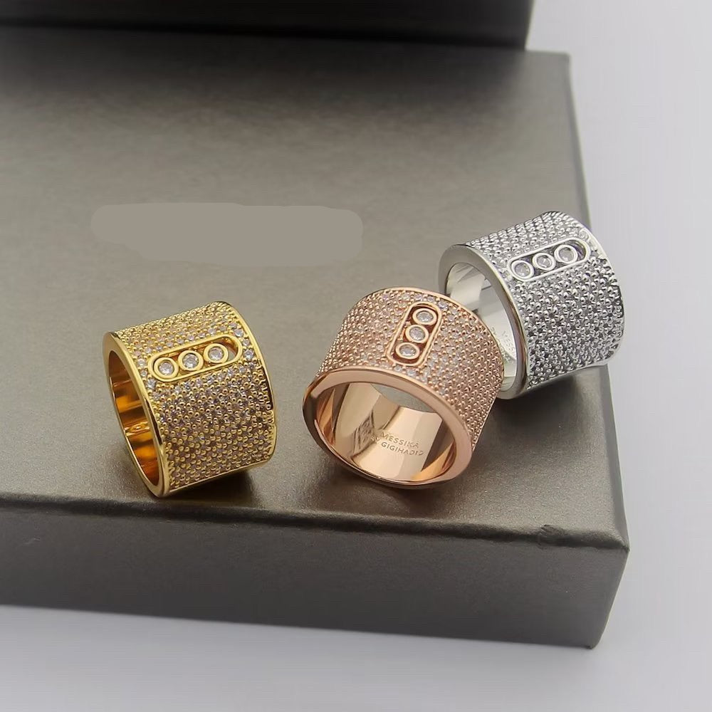 [Sprite Jewelry] Move Wide Full Pavé Diamond Ring