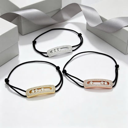 [Sprite Jewelry]Care(Large-4mm) pink cord pavé bracelet