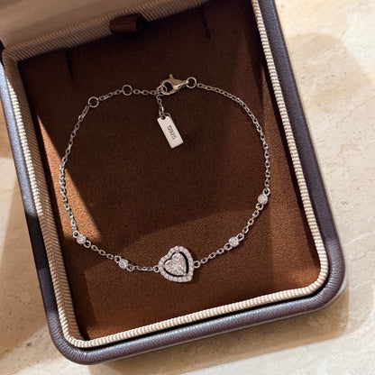 [Sprite Jewelry]Heart Sliding Diamond Bracelet