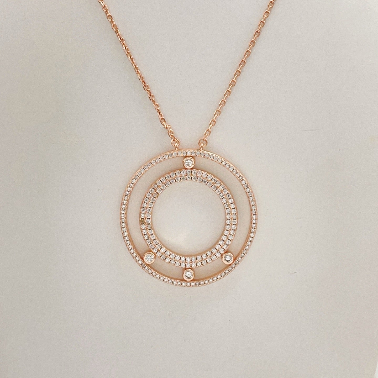 [Sprite Jewelry] Move Romane Pavé Diamond Sliding Circle Long Necklace