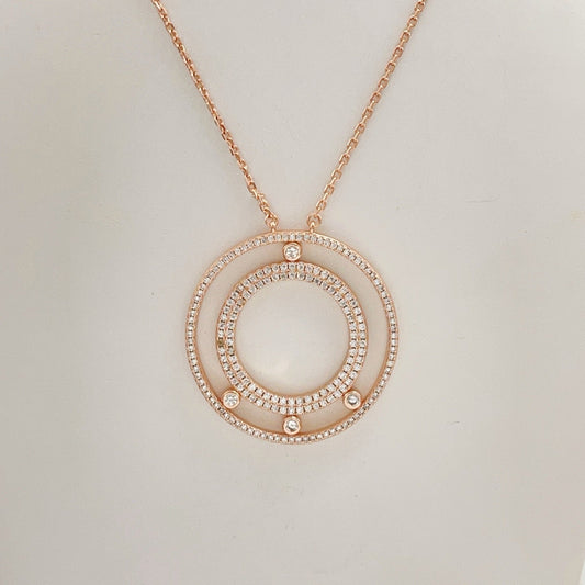 [Sprite Jewelry] Move Romane Pavé Diamond Sliding Circle Long Necklace