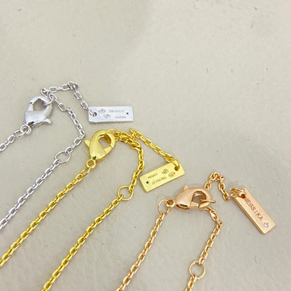 [Sprite Jewelry] Baby Move Pavé Diamond‑Set Three‑Stone Sliding Necklace