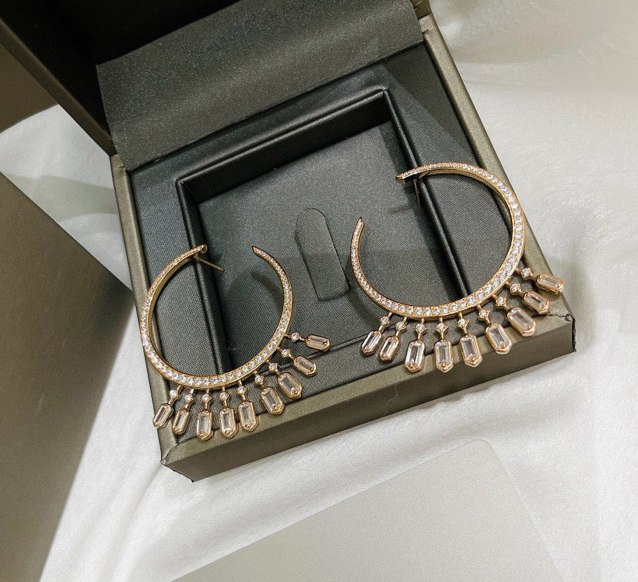 [Sprite Jewelry] Kate Moss Tassel Hoop Earrings