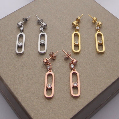 [Sprite Jewelry] Move Uno Drop Earrings, Movable Stone