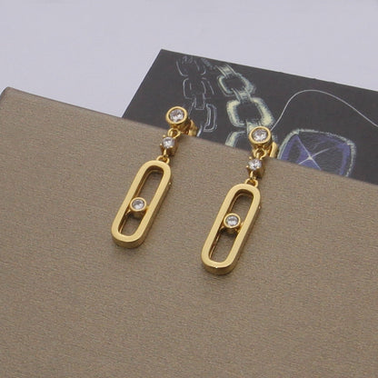 [Sprite Jewelry] Move Uno Drop Earrings, Movable Stone