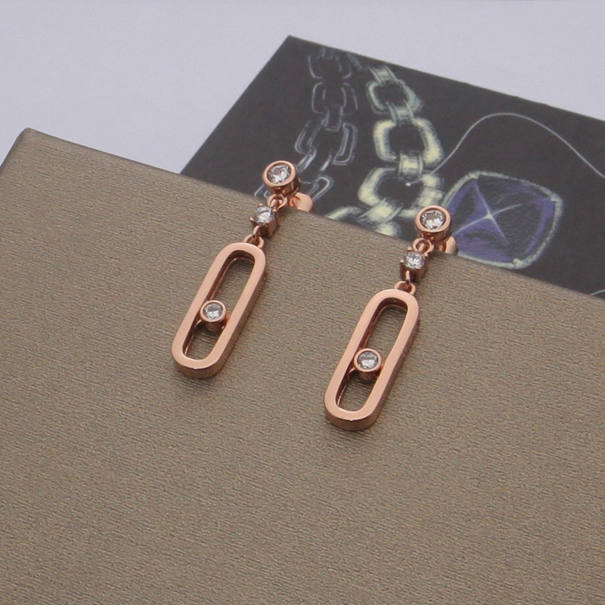 [Sprite Jewelry] Move Uno Drop Earrings, Movable Stone