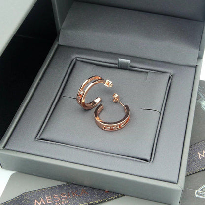 [Sprite Jewelry] Move Double Hoop Earrings, 3 Movable Stones