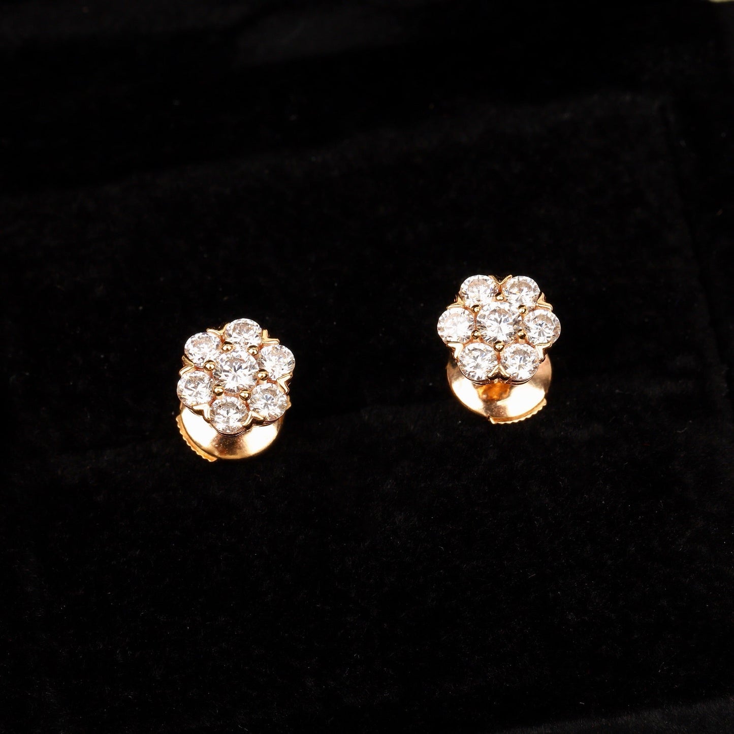 ¡®SpriteJewelry¡¯Fleurette Stud Earrings, 18K Gold‑Plated, 7‑Stone