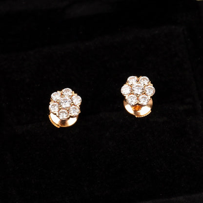 ¡®SpriteJewelry¡¯Fleurette Stud Earrings, 18K Gold‑Plated, 7‑Stone