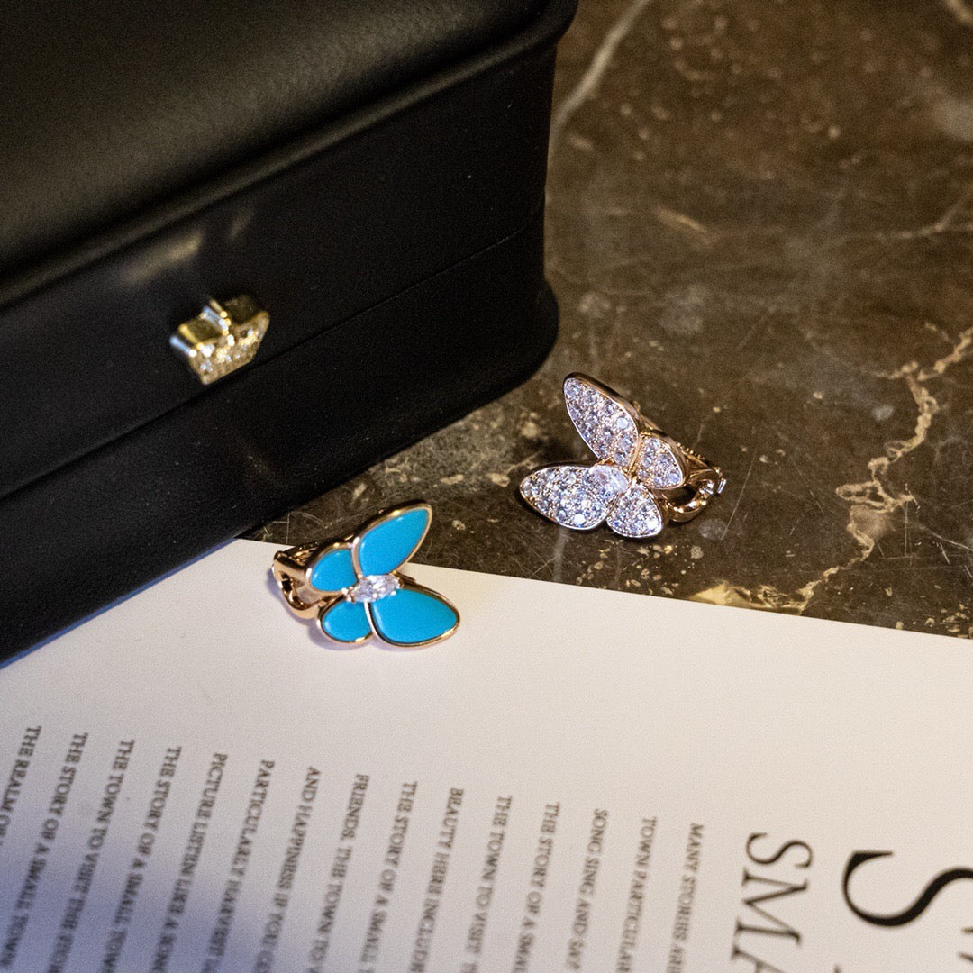 ¡®SpriteJewelry¡¯Asymmetrical Butterfly Earclips