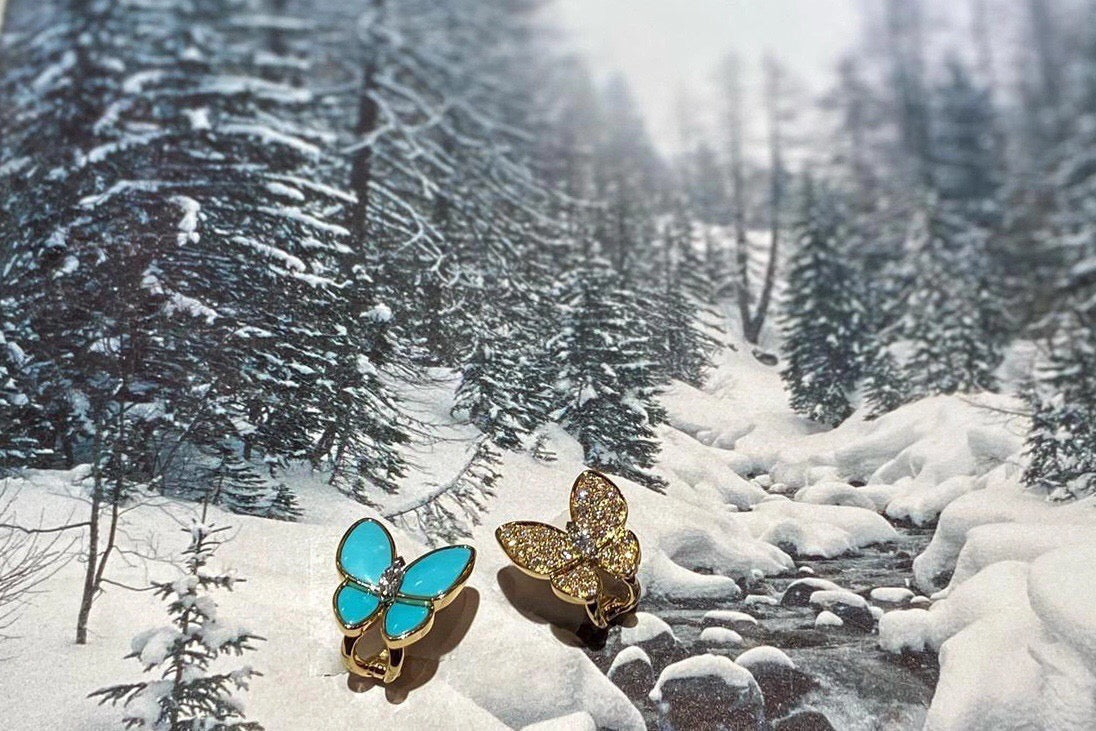 ¡®SpriteJewelry¡¯Asymmetrical Butterfly Earclips
