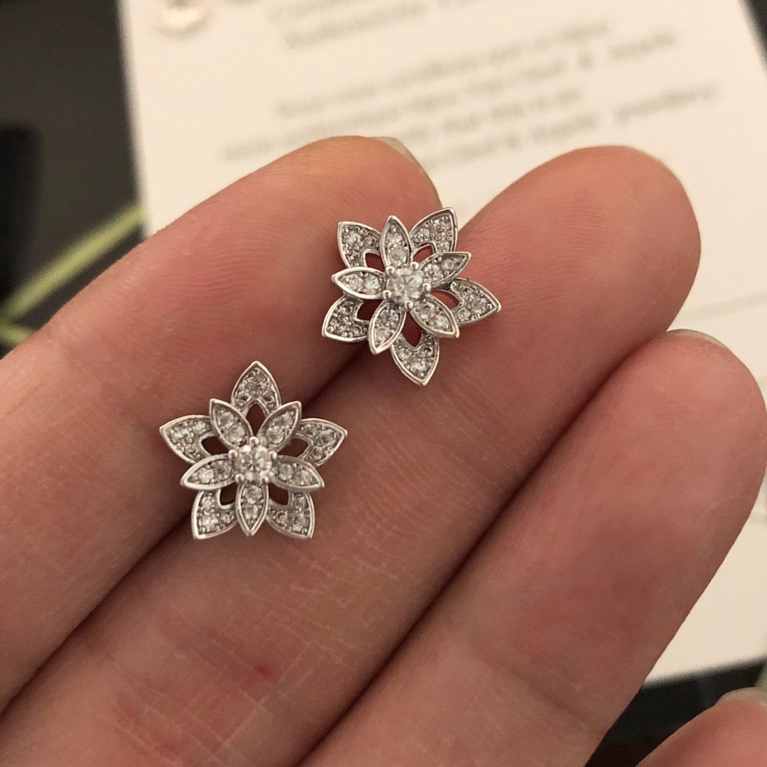 ¡®SpriteJewelry¡¯Lotus Openwork Earrings（Mini）