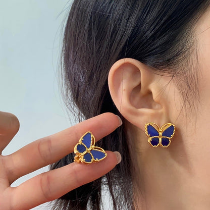 ¡®SpriteJewelry¡¯ Sweet Alhambra Butterfly Earstuds, Blue Chalcedony