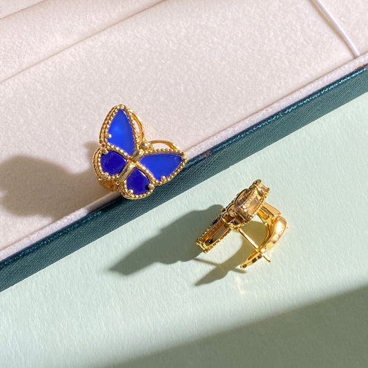 ¡®SpriteJewelry¡¯ Sweet Alhambra Butterfly Earstuds, Blue Chalcedony