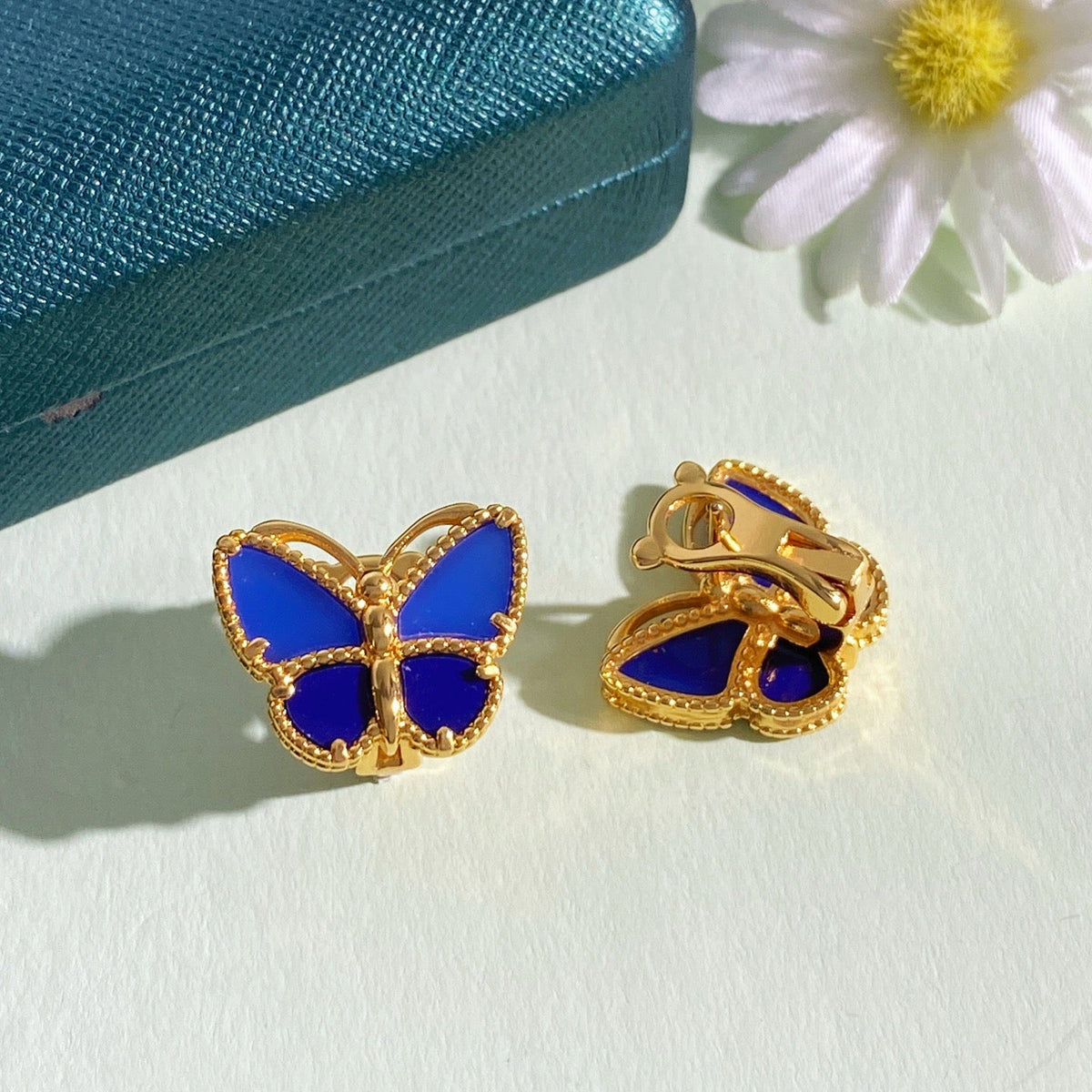 ¡®SpriteJewelry¡¯ Sweet Alhambra Butterfly Earstuds, Blue Chalcedony