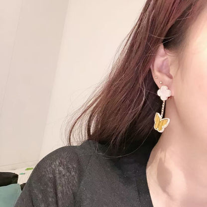 ¡®SpriteJewelry¡¯CLOVER MEDIUM 1 MOTIFS CARNELIAN  DIAMOND earrings