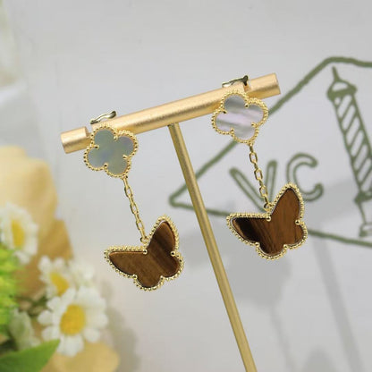 ¡®SpriteJewelry¡¯CLOVER MEDIUM 1 MOTIFS CARNELIAN  DIAMOND earrings