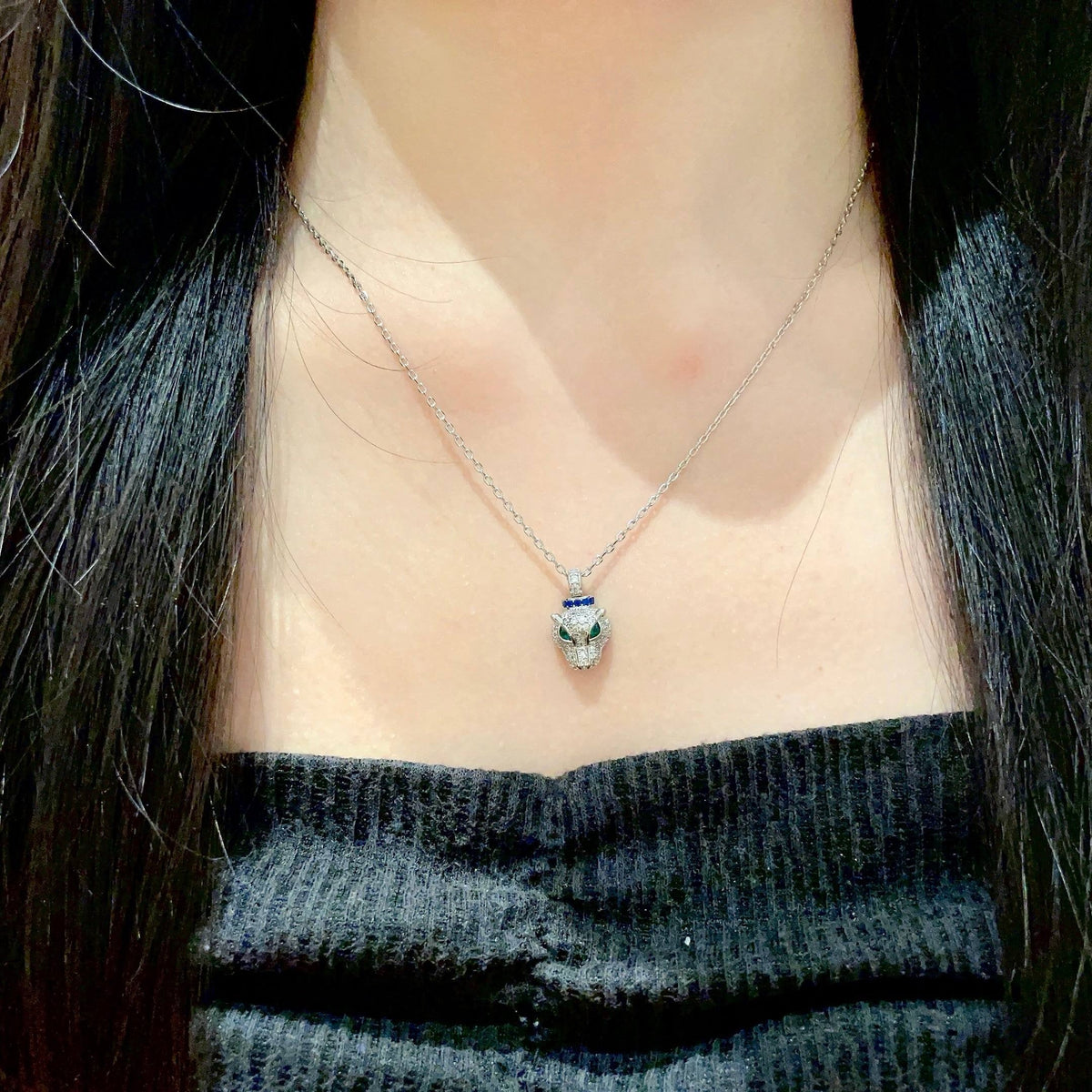 ¡®SpriteJewelry¡¯Panthère de Cartier Pavé‑Diamond Necklace