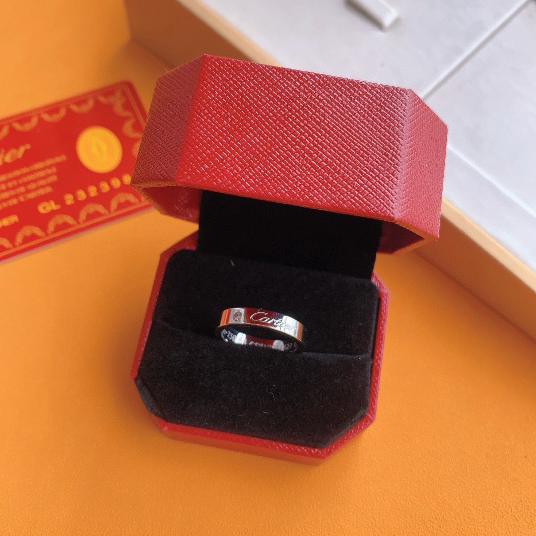 ¡®SpriteJewelry¡¯Signature Single‑Diamond Couple Band Rings